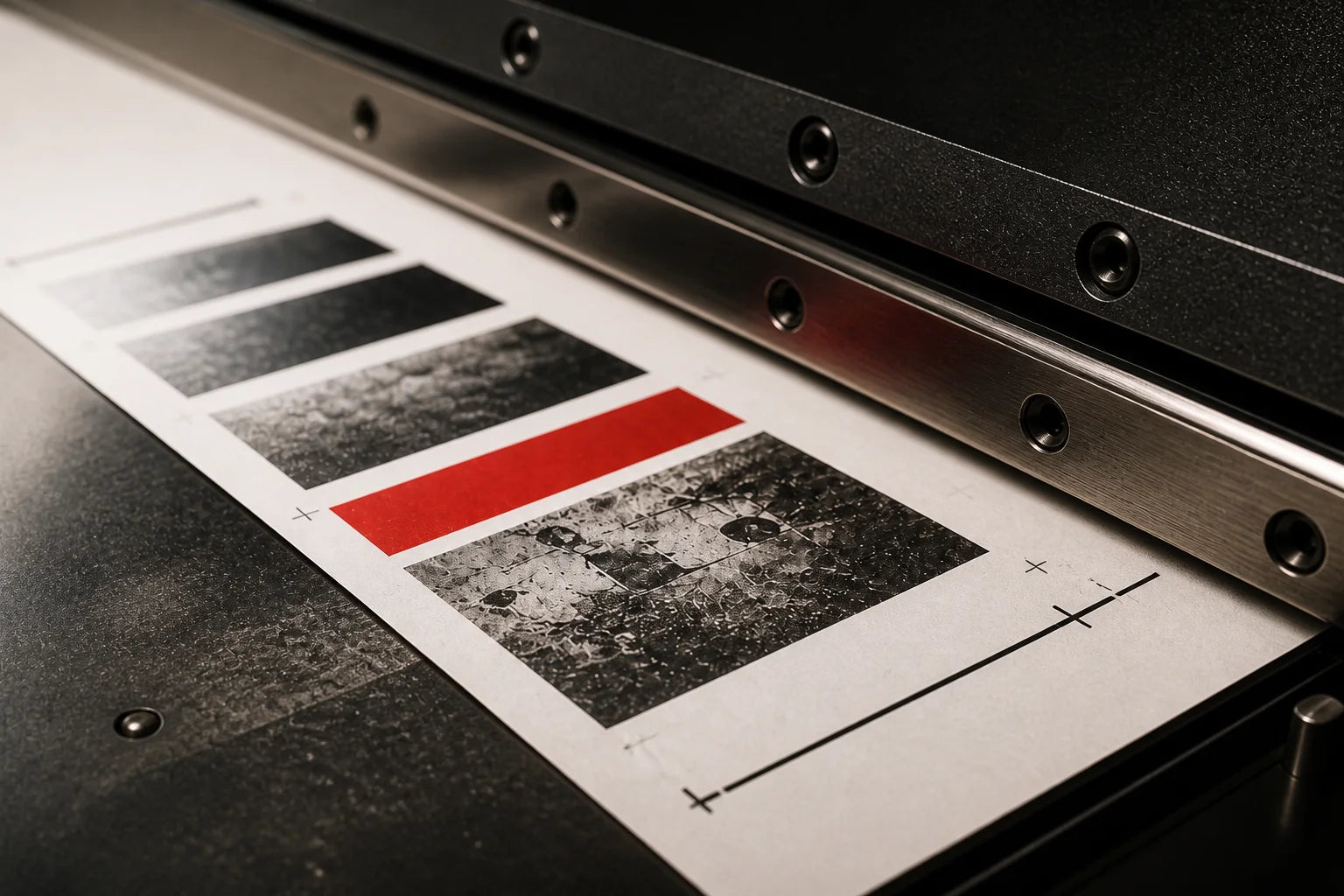 Print finishing process in a studio